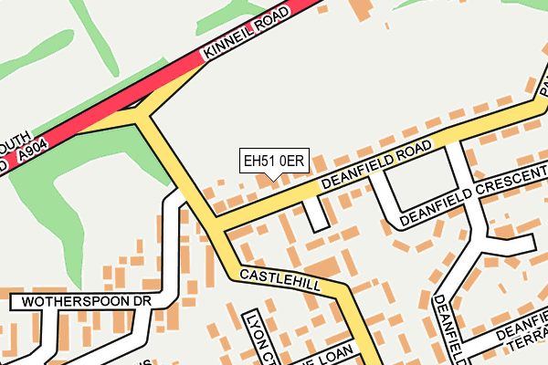 EH51 0ER map - OS OpenMap – Local (Ordnance Survey)