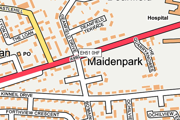 EH51 0HF map - OS OpenMap – Local (Ordnance Survey)