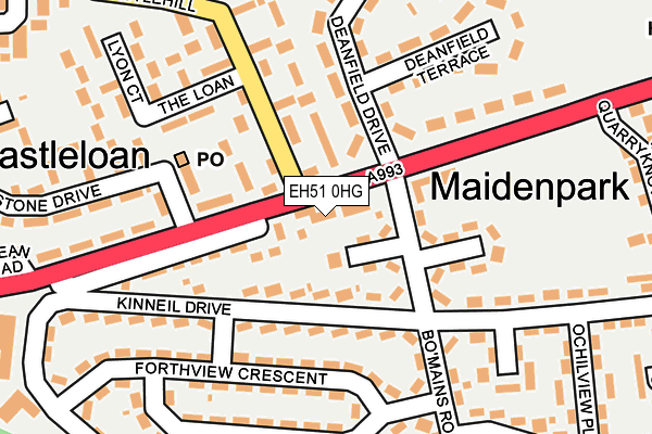 EH51 0HG map - OS OpenMap – Local (Ordnance Survey)