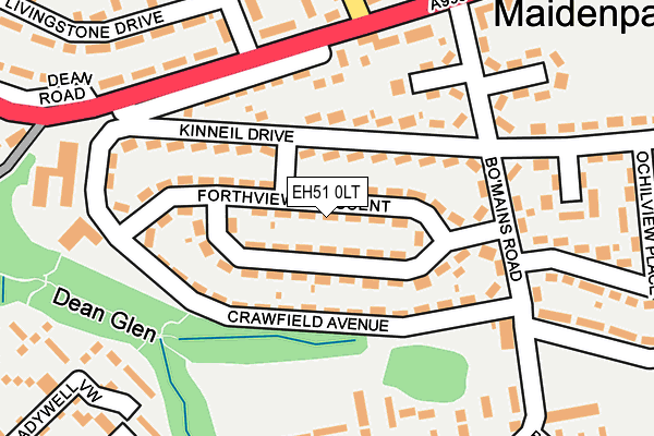 EH51 0LT map - OS OpenMap – Local (Ordnance Survey)