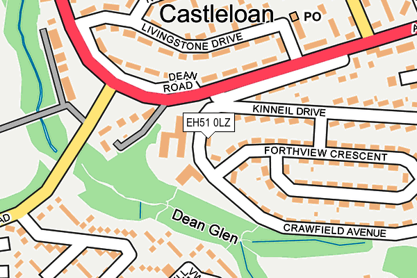 EH51 0LZ map - OS OpenMap – Local (Ordnance Survey)