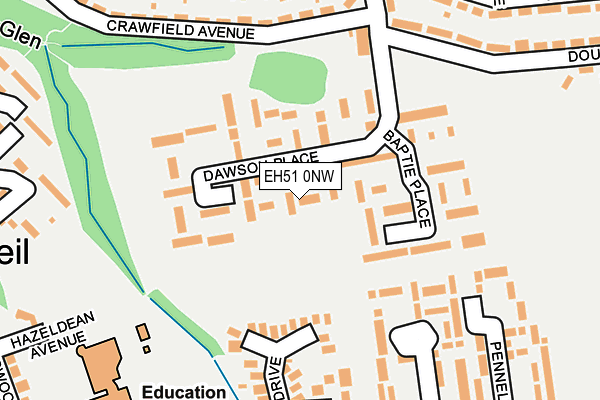 EH51 0NW map - OS OpenMap – Local (Ordnance Survey)