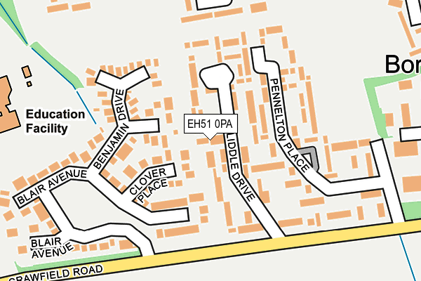 EH51 0PA map - OS OpenMap – Local (Ordnance Survey)