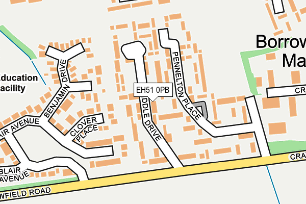EH51 0PB map - OS OpenMap – Local (Ordnance Survey)