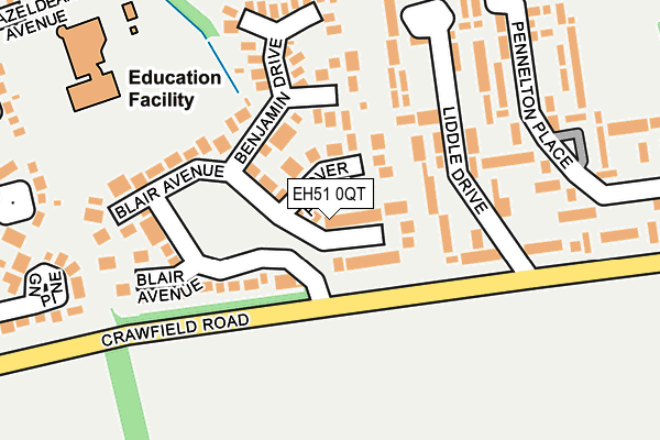 EH51 0QT map - OS OpenMap – Local (Ordnance Survey)