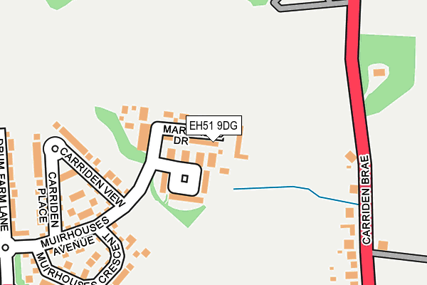 EH51 9DG map - OS OpenMap – Local (Ordnance Survey)