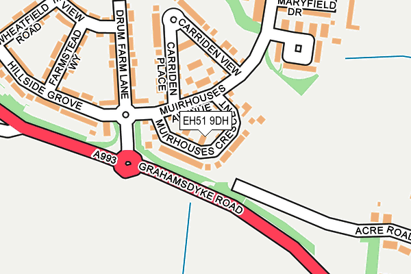 EH51 9DH map - OS OpenMap – Local (Ordnance Survey)