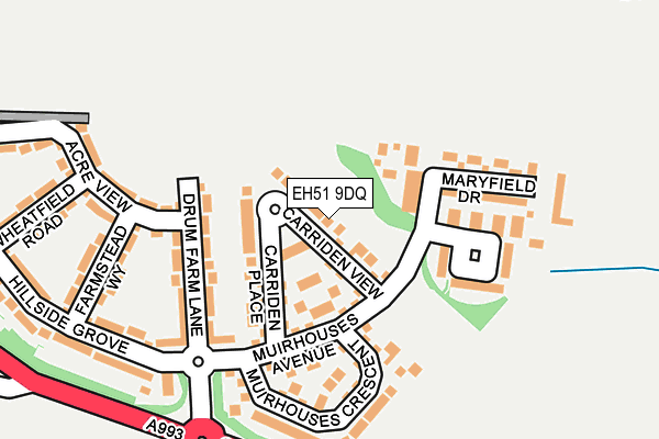 EH51 9DQ map - OS OpenMap – Local (Ordnance Survey)