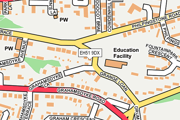 EH51 9DX map - OS OpenMap – Local (Ordnance Survey)