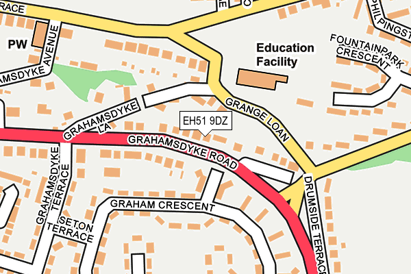 EH51 9DZ map - OS OpenMap – Local (Ordnance Survey)