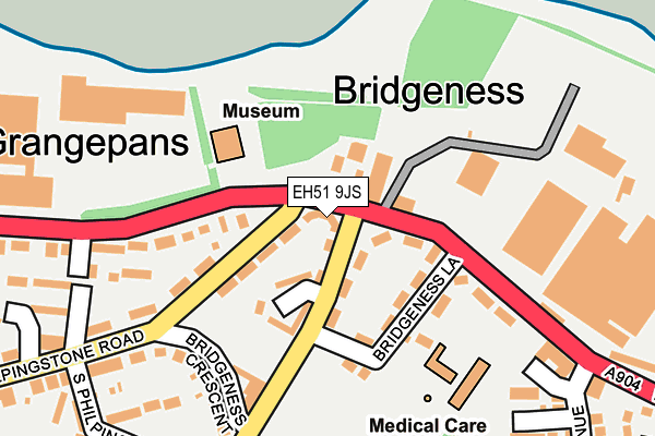 EH51 9JS map - OS OpenMap – Local (Ordnance Survey)