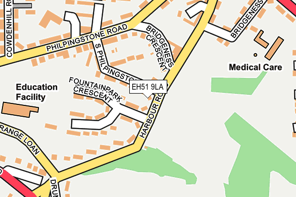 EH51 9LA map - OS OpenMap – Local (Ordnance Survey)