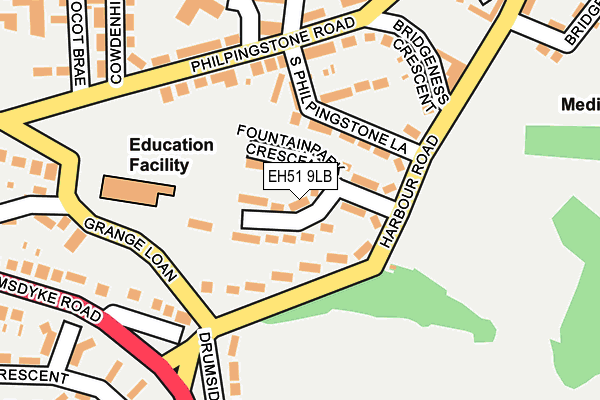 EH51 9LB map - OS OpenMap – Local (Ordnance Survey)