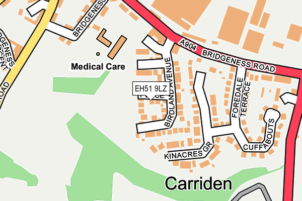 EH51 9LZ map - OS OpenMap – Local (Ordnance Survey)