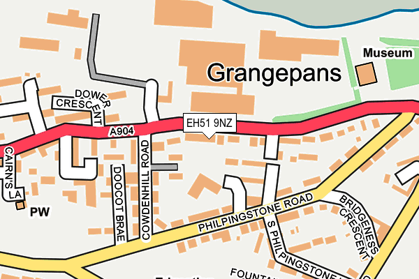 EH51 9NZ map - OS OpenMap – Local (Ordnance Survey)