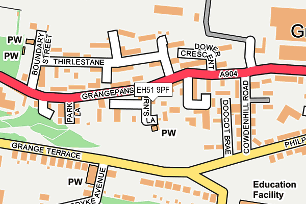 EH51 9PF map - OS OpenMap – Local (Ordnance Survey)