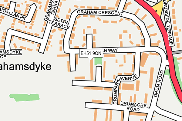 EH51 9QN map - OS OpenMap – Local (Ordnance Survey)