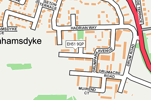 EH51 9QP map - OS OpenMap – Local (Ordnance Survey)