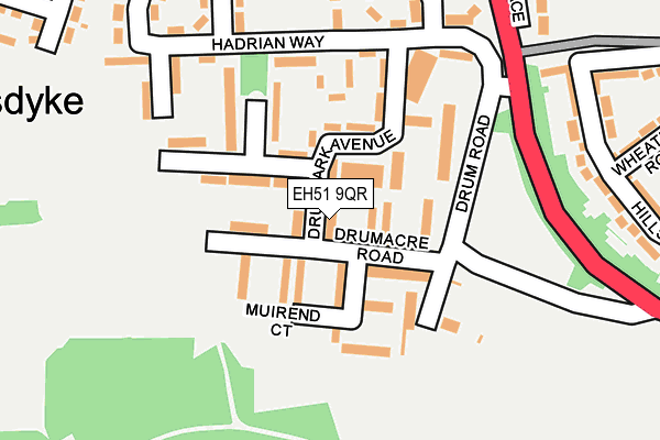 EH51 9QR map - OS OpenMap – Local (Ordnance Survey)