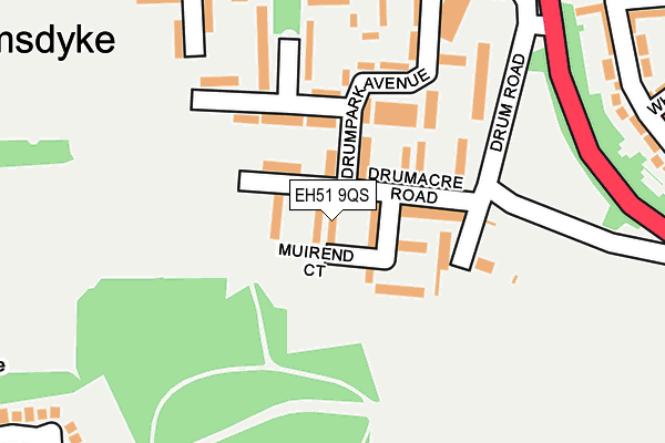 EH51 9QS map - OS OpenMap – Local (Ordnance Survey)