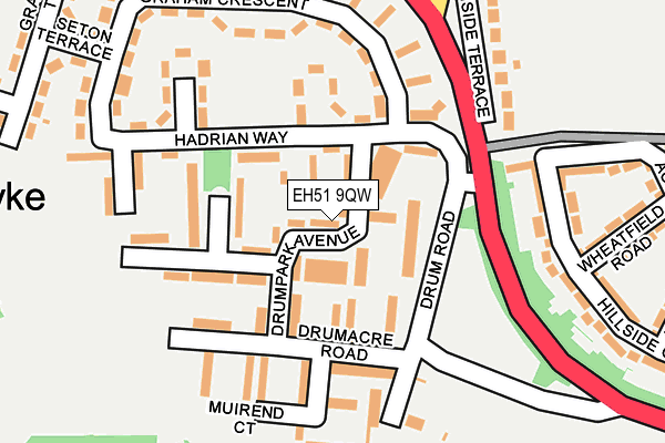 EH51 9QW map - OS OpenMap – Local (Ordnance Survey)