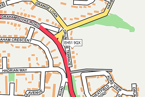 EH51 9QX map - OS OpenMap – Local (Ordnance Survey)