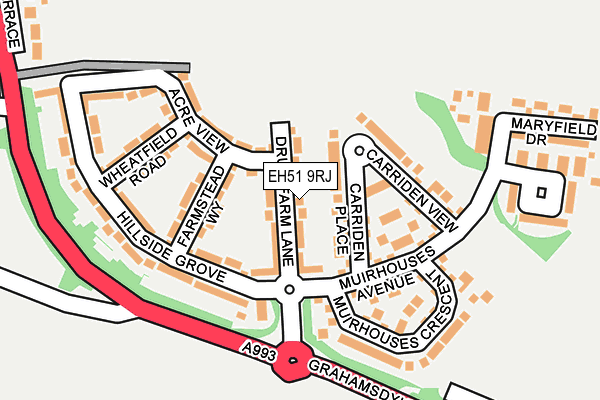 EH51 9RJ map - OS OpenMap – Local (Ordnance Survey)