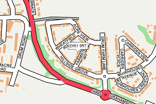 EH51 9RT map - OS OpenMap – Local (Ordnance Survey)