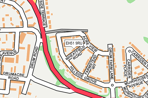 EH51 9RU map - OS OpenMap – Local (Ordnance Survey)