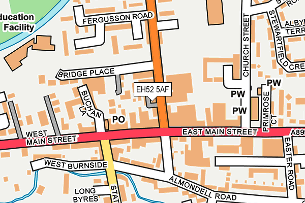 EH52 5AF map - OS OpenMap – Local (Ordnance Survey)