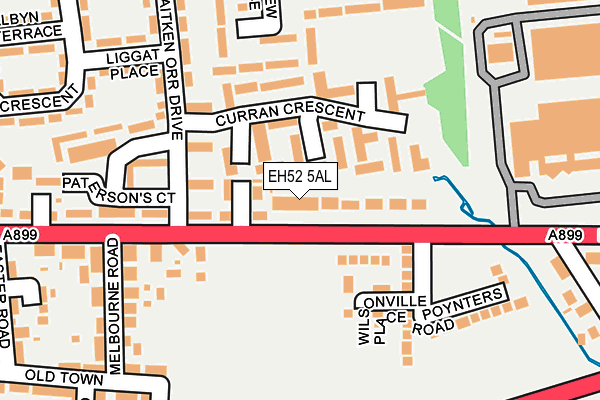 EH52 5AL map - OS OpenMap – Local (Ordnance Survey)