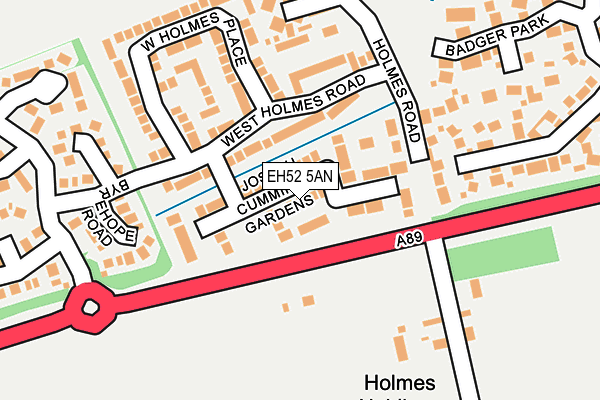 EH52 5AN map - OS OpenMap – Local (Ordnance Survey)