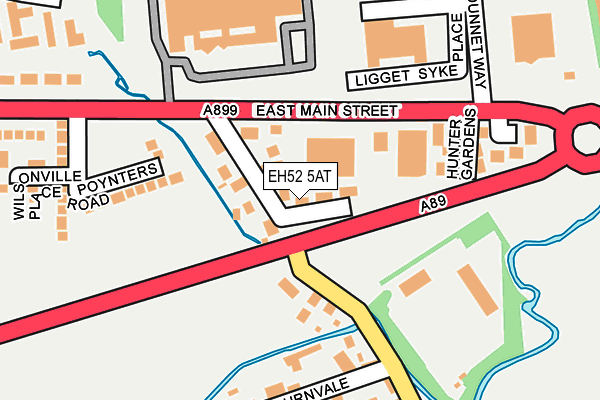 EH52 5AT map - OS OpenMap – Local (Ordnance Survey)