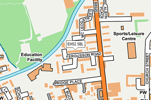 EH52 5BL map - OS OpenMap – Local (Ordnance Survey)