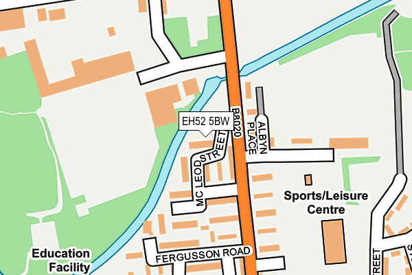 EH52 5BW map - OS OpenMap – Local (Ordnance Survey)