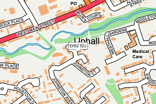 EH52 5DJ map - OS OpenMap – Local (Ordnance Survey)