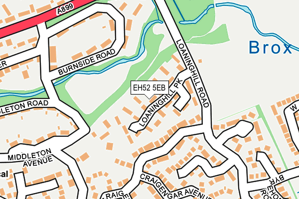 EH52 5EB map - OS OpenMap – Local (Ordnance Survey)