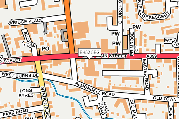 EH52 5EG map - OS OpenMap – Local (Ordnance Survey)