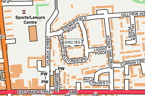 EH52 5ES map - OS OpenMap – Local (Ordnance Survey)