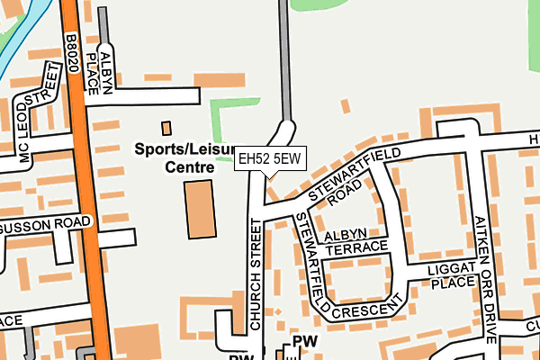 EH52 5EW map - OS OpenMap – Local (Ordnance Survey)