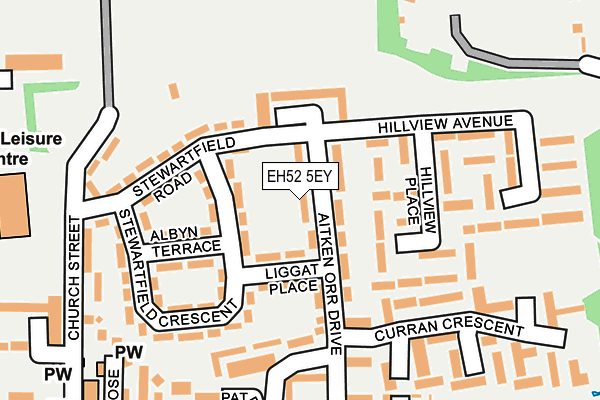 EH52 5EY map - OS OpenMap – Local (Ordnance Survey)