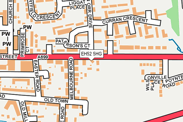 EH52 5HG map - OS OpenMap – Local (Ordnance Survey)