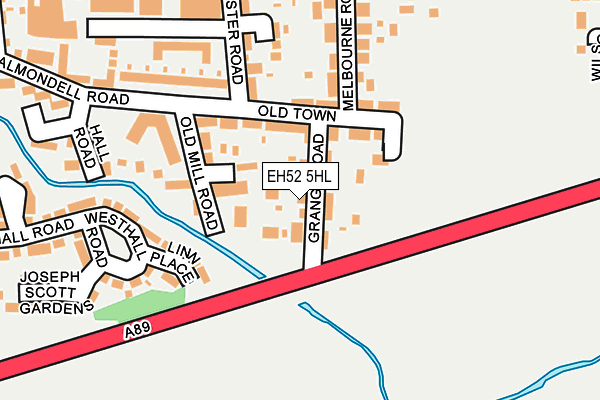 EH52 5HL map - OS OpenMap – Local (Ordnance Survey)