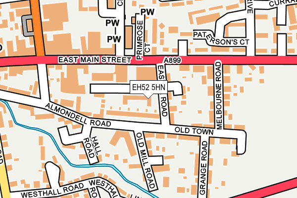 EH52 5HN map - OS OpenMap – Local (Ordnance Survey)