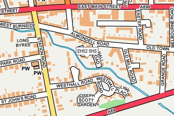 EH52 5HS map - OS OpenMap – Local (Ordnance Survey)