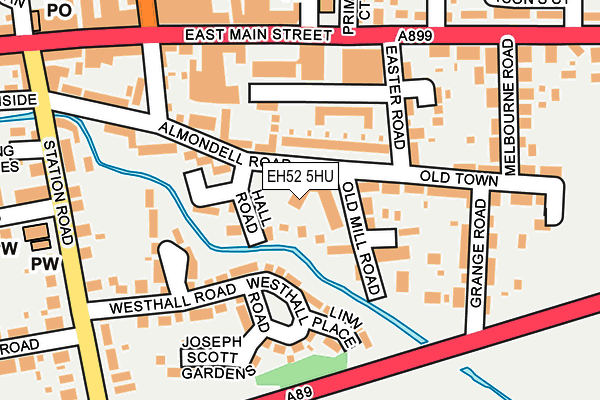EH52 5HU map - OS OpenMap – Local (Ordnance Survey)