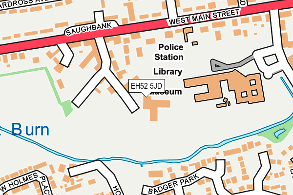 EH52 5JD map - OS OpenMap – Local (Ordnance Survey)