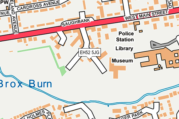 EH52 5JG map - OS OpenMap – Local (Ordnance Survey)