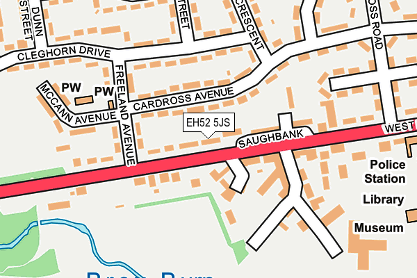 EH52 5JS map - OS OpenMap – Local (Ordnance Survey)