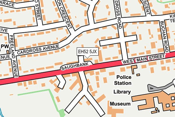 EH52 5JX map - OS OpenMap – Local (Ordnance Survey)